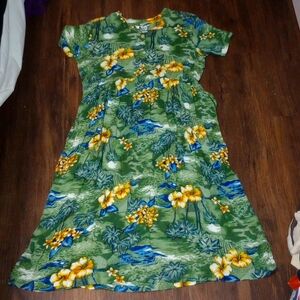 Hokus Pokus Green Floral Dress